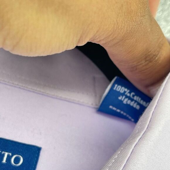 Vince Camuto Men’s Slim Fit Button Down Shirt – Lilac Purple – 15.5 32/33 - Picture 7 of 12